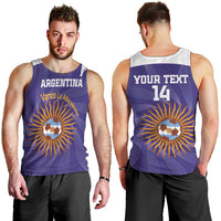 Custom Argentina Football Men Tank Top Vamos La Albiceleste Purple Version - Wonder Print Shop