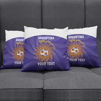 Custom Argentina Football Pillow Cover Vamos La Albiceleste Purple Version - Wonder Print Shop