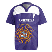 Custom Argentina Football Rugby Jersey Vamos La Albiceleste Purple Version - Wonder Print Shop