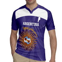 Custom Argentina Football Rugby Jersey Vamos La Albiceleste Purple Version - Wonder Print Shop