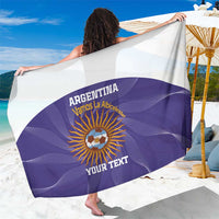 Custom Argentina Football Sarong Vamos La Albiceleste Purple Version - Wonder Print Shop