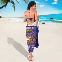 Custom Argentina Football Sarong Vamos La Albiceleste Purple Version - Wonder Print Shop