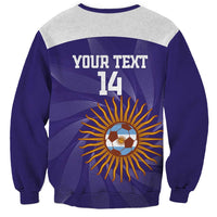 Custom Argentina Football Sweatshirt Vamos La Albiceleste Purple Version - Wonder Print Shop