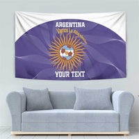 Custom Argentina Football Tapestry Vamos La Albiceleste Purple Version - Wonder Print Shop