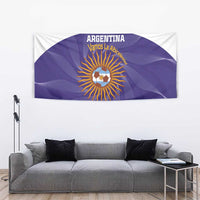 Custom Argentina Football Tapestry Vamos La Albiceleste Purple Version - Wonder Print Shop