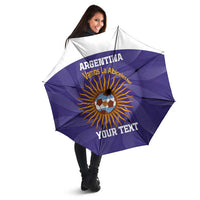 Custom Argentina Football Umbrella Vamos La Albiceleste Purple Version - Wonder Print Shop