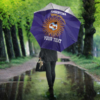 Custom Argentina Football Umbrella Vamos La Albiceleste Purple Version - Wonder Print Shop