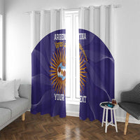 Custom Argentina Football Window Curtain Vamos La Albiceleste Purple Version - Wonder Print Shop