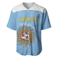 Custom Argentina Football Baseball Jersey Vamos La Albiceleste Blue Version - Wonder Print Shop