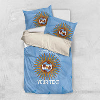 Custom Argentina Football Bedding Set Vamos La Albiceleste Blue Version - Wonder Print Shop