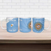 Custom Argentina Football Ceramic Mug Vamos La Albiceleste Blue Version - Wonder Print Shop