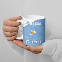 Custom Argentina Football Ceramic Mug Vamos La Albiceleste Blue Version - Wonder Print Shop