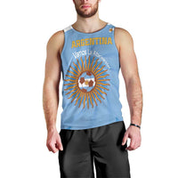 Custom Argentina Football Men Tank Top Vamos La Albiceleste Blue Version - Wonder Print Shop