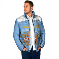 Custom Argentina Football Padded Jacket Vamos La Albiceleste Blue Version - Wonder Print Shop
