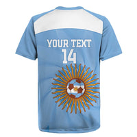 Custom Argentina Football Rugby Jersey Vamos La Albiceleste Blue Version - Wonder Print Shop