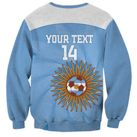 Custom Argentina Football Sweatshirt Vamos La Albiceleste Blue Version - Wonder Print Shop