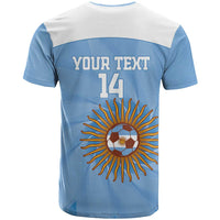 Custom Argentina Football T Shirt Vamos La Albiceleste Blue Version - Wonder Print Shop