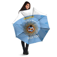 Custom Argentina Football Umbrella Vamos La Albiceleste Blue Version - Wonder Print Shop