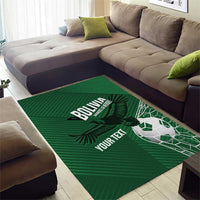 Custom Bolivia Football Area Rug Vamos La Verde - Wonder Print Shop