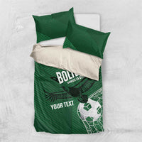 Custom Bolivia Football Bedding Set Vamos La Verde - Wonder Print Shop