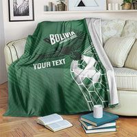 Custom Bolivia Football Blanket Vamos La Verde - Wonder Print Shop