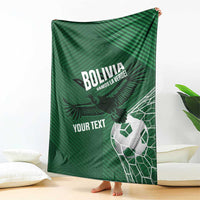 Custom Bolivia Football Blanket Vamos La Verde - Wonder Print Shop