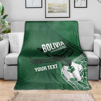 Custom Bolivia Football Blanket Vamos La Verde - Wonder Print Shop