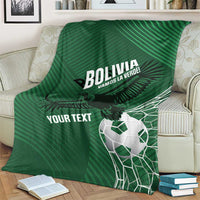 Custom Bolivia Football Blanket Vamos La Verde - Wonder Print Shop