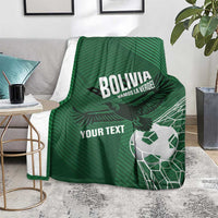 Custom Bolivia Football Blanket Vamos La Verde - Wonder Print Shop