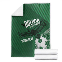 Custom Bolivia Football Blanket Vamos La Verde - Wonder Print Shop