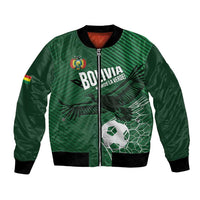 Custom Bolivia Football Bomber Jacket Vamos La Verde - Wonder Print Shop