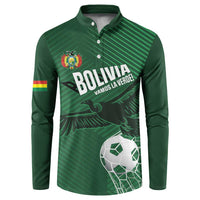 Custom Bolivia Football Button Sweatshirt Vamos La Verde - Wonder Print Shop