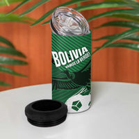 Custom Bolivia Football 4 in 1 Can Cooler Tumbler Vamos La Verde - Wonder Print Shop