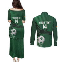 Custom Bolivia Football Couples Matching Puletasi and Long Sleeve Button Shirt Vamos La Verde - Wonder Print Shop
