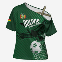 Custom Bolivia Football Cross Shoulder Shirt Vamos La Verde - Wonder Print Shop