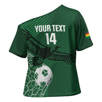 Custom Bolivia Football Cross Shoulder Shirt Vamos La Verde - Wonder Print Shop