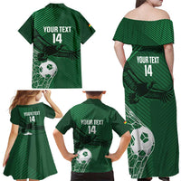Custom Bolivia Football Family Matching Off Shoulder Maxi Dress and Hawaiian Shirt Vamos La Verde - Wonder Print Shop