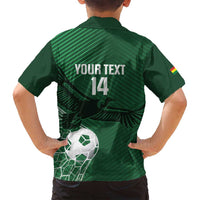Custom Bolivia Football Family Matching Off Shoulder Short Dress and Hawaiian Shirt Vamos La Verde - Wonder Print Shop