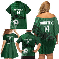 Custom Bolivia Football Family Matching Off Shoulder Short Dress and Hawaiian Shirt Vamos La Verde - Wonder Print Shop