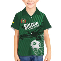 Custom Bolivia Football Family Matching Off Shoulder Short Dress and Hawaiian Shirt Vamos La Verde - Wonder Print Shop