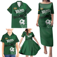 Custom Bolivia Football Family Matching Puletasi and Hawaiian Shirt Vamos La Verde - Wonder Print Shop