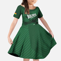 Custom Bolivia Football Family Matching Summer Maxi Dress and Hawaiian Shirt Vamos La Verde - Wonder Print Shop