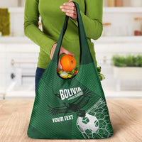 Custom Bolivia Football Grocery Bag Vamos La Verde - Wonder Print Shop