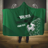 Custom Bolivia Football Hooded Blanket Vamos La Verde - Wonder Print Shop