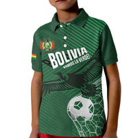 Custom Bolivia Football Kid Polo Shirt Vamos La Verde - Wonder Print Shop