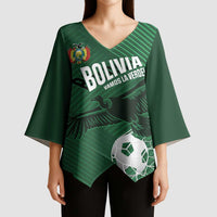 Custom Bolivia Football Kimono Sleeve Blouse Vamos La Verde - Wonder Print Shop