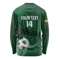 Custom Bolivia Football Long Sleeve Shirt Vamos La Verde - Wonder Print Shop