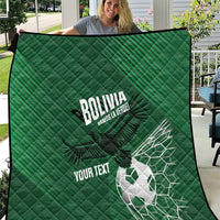 Custom Bolivia Football Quilt Vamos La Verde - Wonder Print Shop