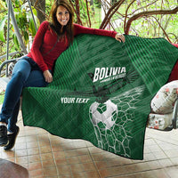 Custom Bolivia Football Quilt Vamos La Verde - Wonder Print Shop
