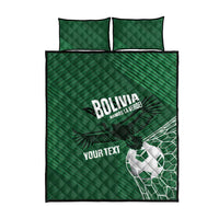 Custom Bolivia Football Quilt Bed Set Vamos La Verde - Wonder Print Shop